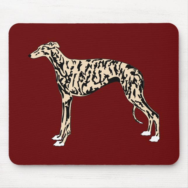 Tan Brindle Greyhound  Mouse Pad (Front)