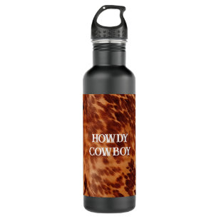 Tan Brown Cowhide  710 Ml Water Bottle