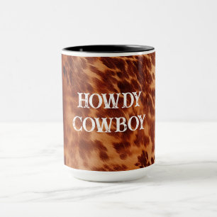 Tan Brown Cowhide  Mug