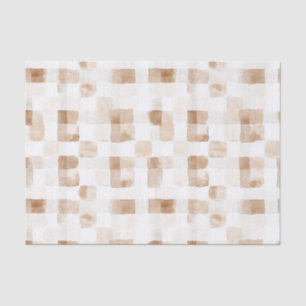 Tan Brown Cream Stripes Tissue Paper