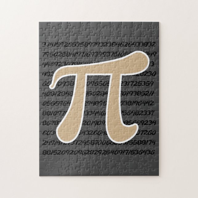 Tan Brown Pi symbol Jigsaw Puzzle (Vertical)