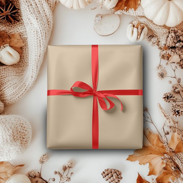 Tan Brown Solid Colour | Classic | Elegant Wrapping Paper (Creator Uploaded)