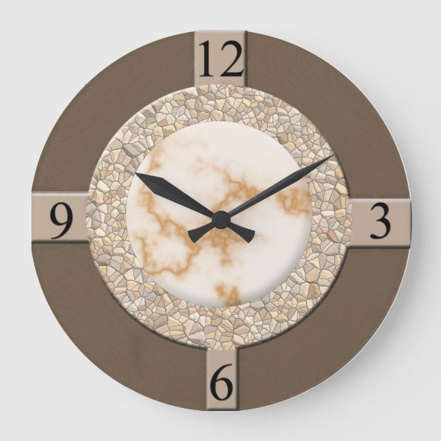 Tan/Brown/Stone Large Clock (Front)