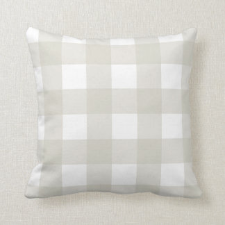 Tan Buffalo Check Throw Pillow