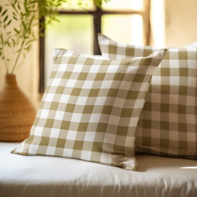Tan Buffalo Plaid Cushion (Creator Uploaded)