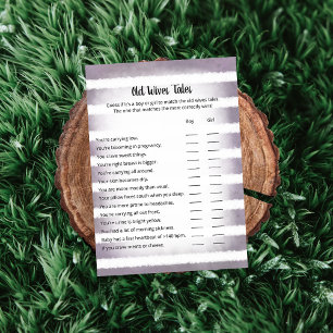 Tan Bunny Purple Old Wives Tales Game Card