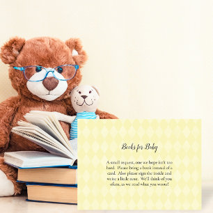 Tan Bunny Rabbit Books For Baby Shower Game Enclosure Card