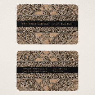 TAN CABLE KNIT Euro Size Business Card