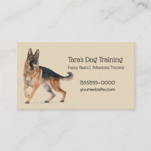 Tan Canine Dog Training Pet Business Card
