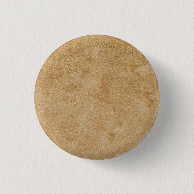 Tan Chamois Faux Leather 3 Cm Round Badge (Front)