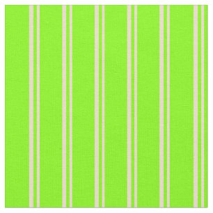 Tan & Chartreuse Coloured Stripes Fabric