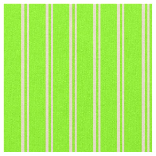 Tan & Chartreuse Coloured Stripes Fabric (Close Up)
