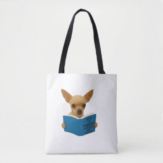 Tan Chihuahua how to Misbehave Tote Bag