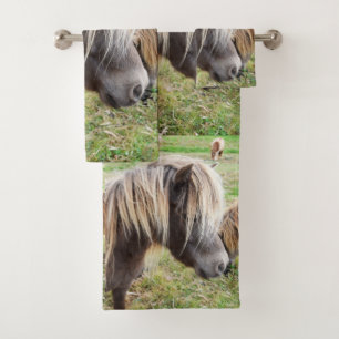 Tan Coloured Shetland Pony, Bath Towel Set