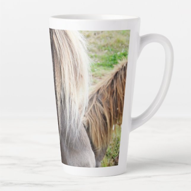 Tan Coloured Shetland Pony, Latte Mug (Right)