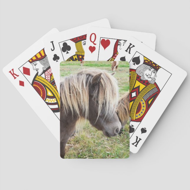 Tan Coloured Shetland Pony, Playing Cards (Back)
