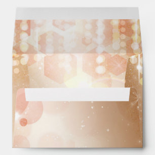 Tan Coral & Cream Glamour Invitation Envelopes
