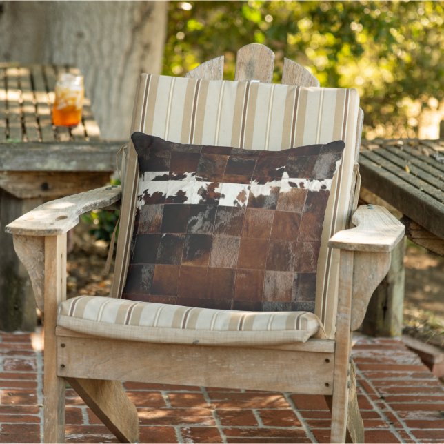 Tan Cowhide Print Cushion (Chair)