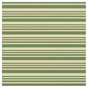 Tan & Dark Olive Green Coloured Pattern Fabric