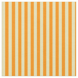 Tan & Dark Orange Coloured Lined/Striped Pattern Fabric