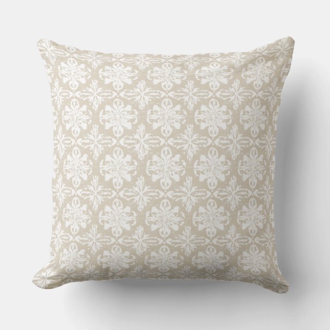 Tan Decorative Throw Pillow (Front)