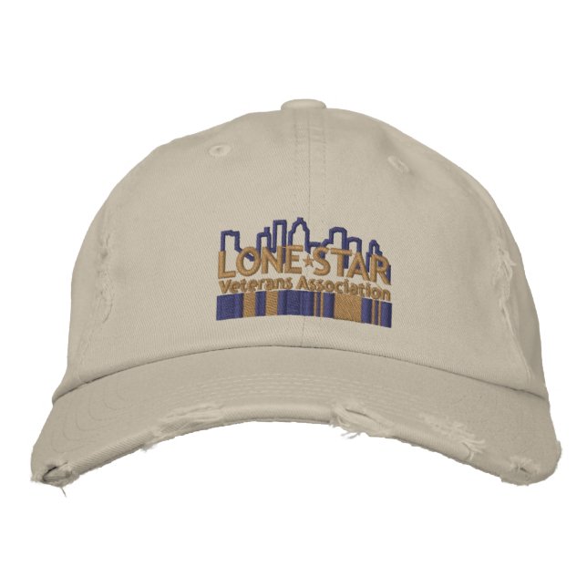Tan Distressed Logo Hat (Front)