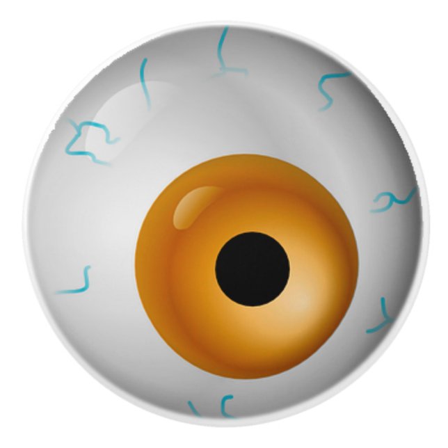 Tan Eyeball Zombie Drawer Knob (Front)