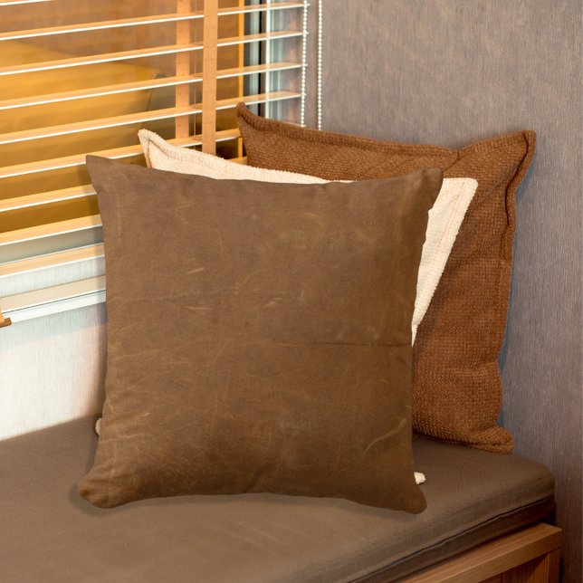 Tan Faux Leather Cushion (Creator Uploaded)