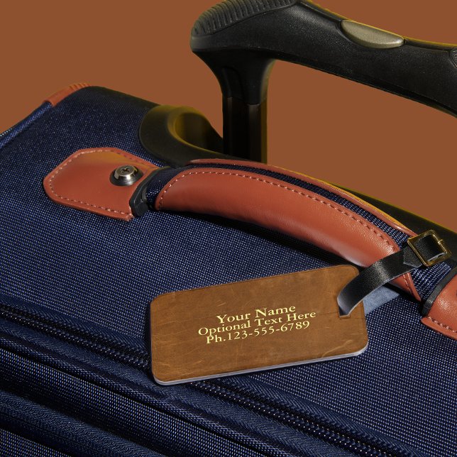 Tan Faux Leather Luggage Tag (Creator Uploaded)
