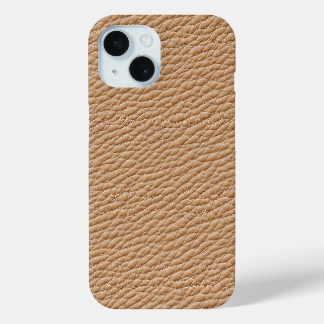 Tan Faux Leather Phone Case – Sleek and Stylish (Back)