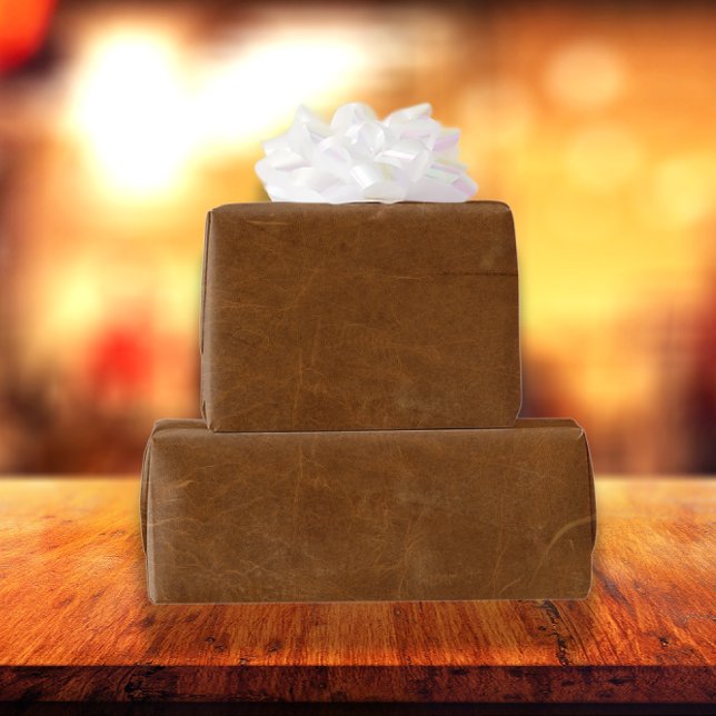 Tan Faux Leather Wrapping Paper (Creator Uploaded)