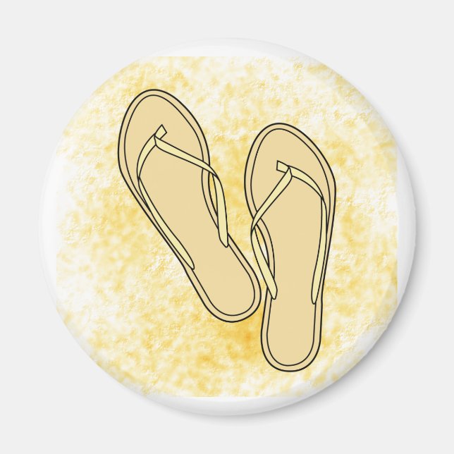 Tan Flip Flops Magnet (Front)
