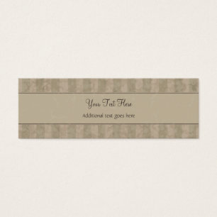 Tan Floral Wisps & Stripes with Monogram
