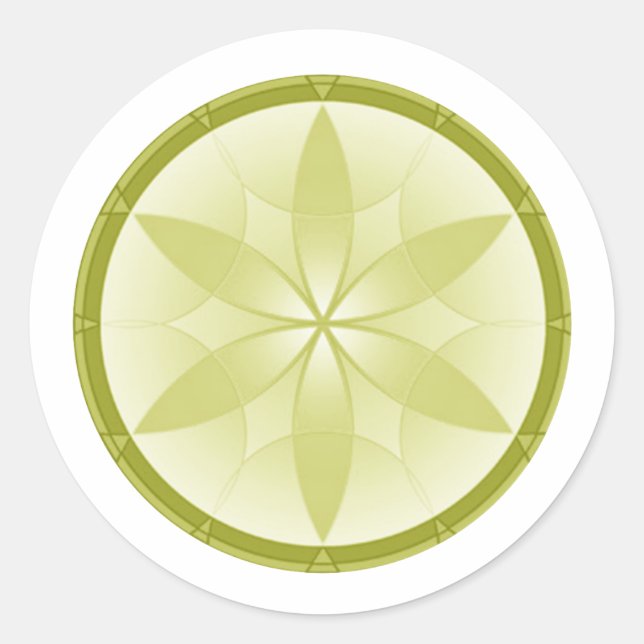 Tan Flower Crop Classic Round Sticker (Front)