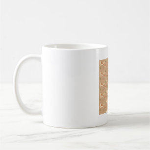 Tan forest wildlife nature print coffee mug