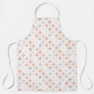 Tan Geometric Diamond Circles  Apron