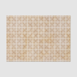 Tan Geometric Pattern Tissue Paper