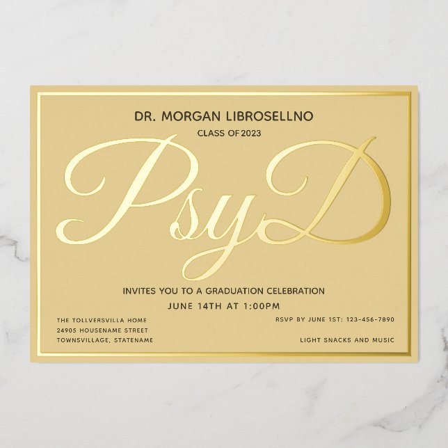Tan Gold PsyD Graduation (Front)