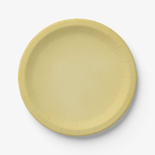 Tan Grainy Texture Look Paper Plate (Front)