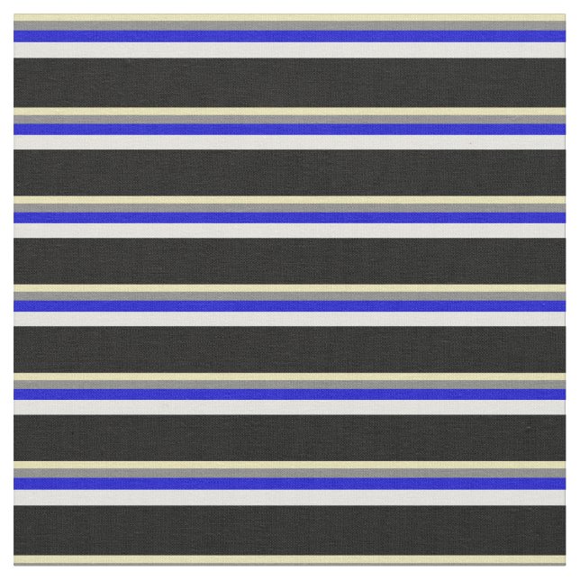 Tan, Grey, Blue, Light Cyan, and Black Coloured Fabric (Close Up)