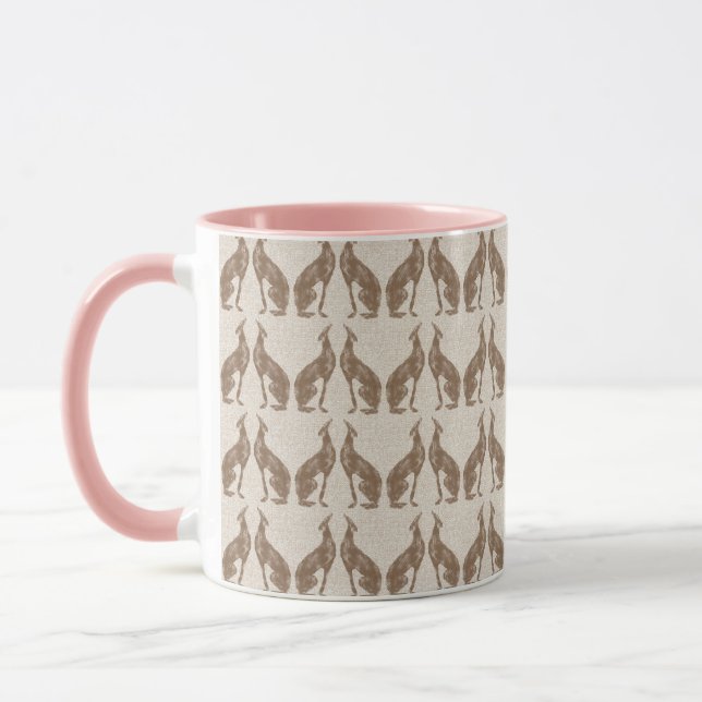 Tan Greyhound Coffee Mug (Left)