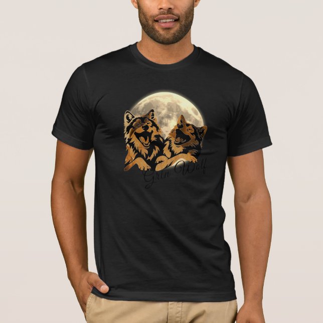 Tan Grin Wolf T-Shirt (Front)
