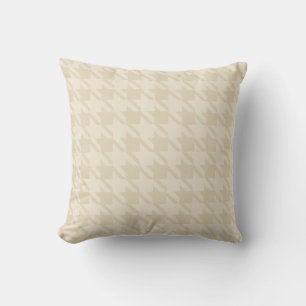 Tan Houndstooth Pillow
