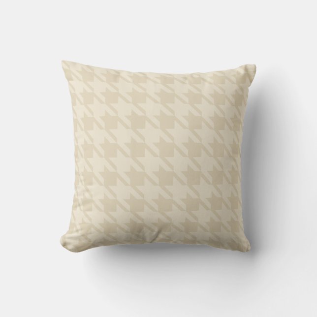 Tan Houndstooth Pillow (Front)
