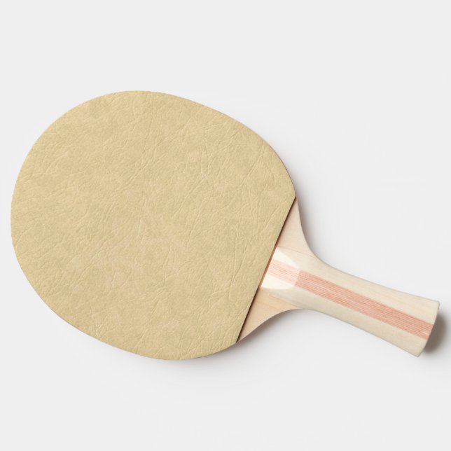 Tan Leather Look Ping Pong Paddle (Side)