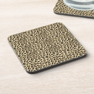 Tan Leopard Print Coaster