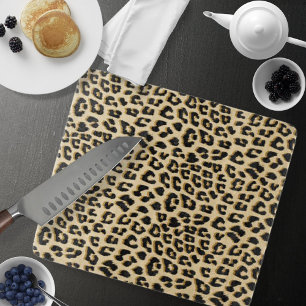Tan Leopard Print  Cutting Board