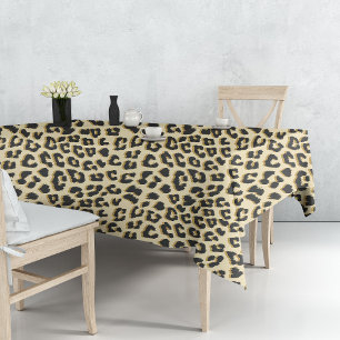 Tan Leopard Print  Tablecloth