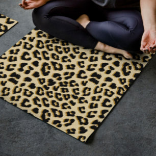 Tan Leopard Print  Yoga Mat