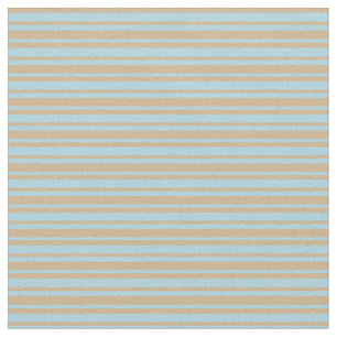 Tan & Light Blue Coloured Pattern of Stripes Fabric